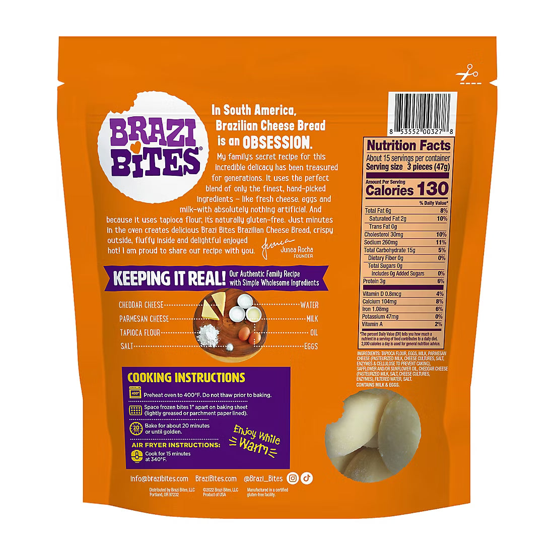 Brazi Bites Gluten-Free Cheddar & Parmesan Cheese Bread, 26 oz.
