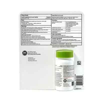 Berkley Jensen Allergy Relief Cetirizine Hydrochloride 10 mg Tablets – 365 Count Antihistamine