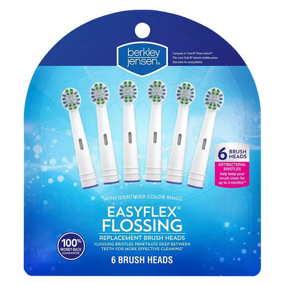 Berkley Jensen Easy Flex Flossing Replacement Brush Head, 6 pk.
