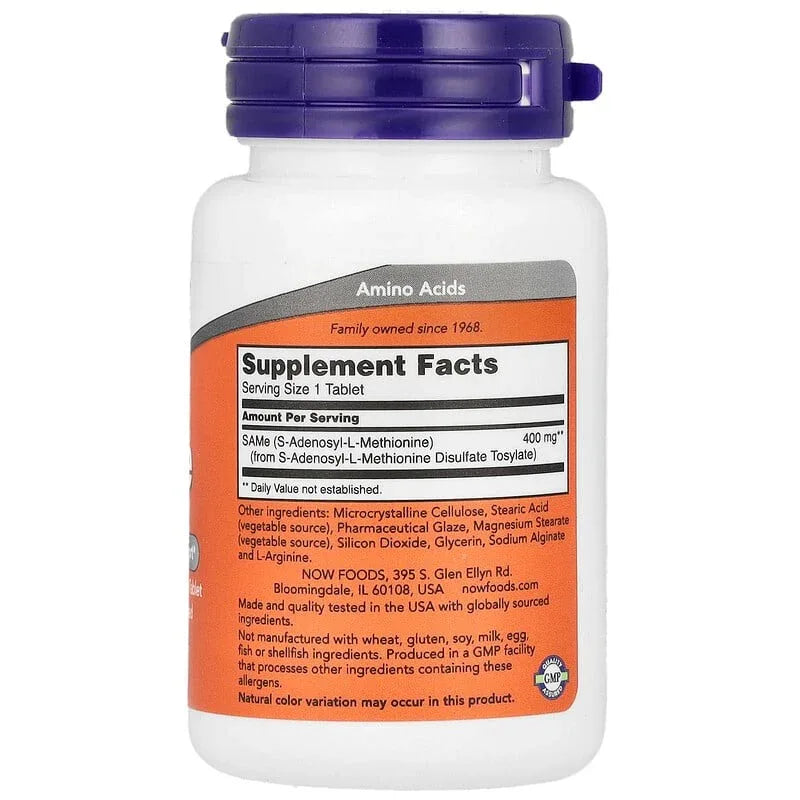 NOW Foods, SAMe, 400 mg, Tablets