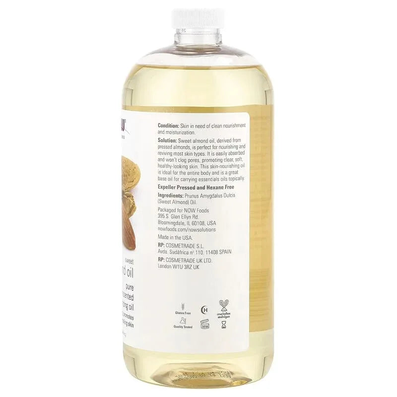 NOW Foods, Solutions, Sweet Almond Oil, Unscented