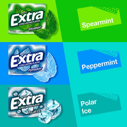 Extra Sugar Free Chewing Gum Variety Assortment Bulk Box, 18 ct.