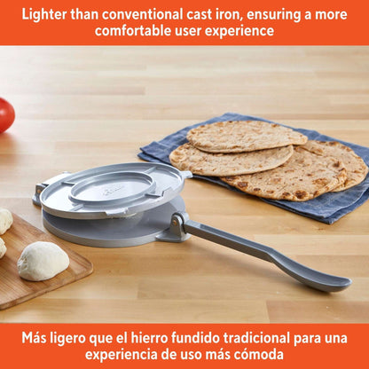 IMUSA 8in Cast Aluminum Tortilla Press, Gray