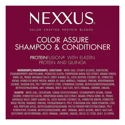 Nexxus Color Assure Shampoo and Conditioner Enhances Color Vibrancy for Up to 40 Washes, 2 ct./32 oz.