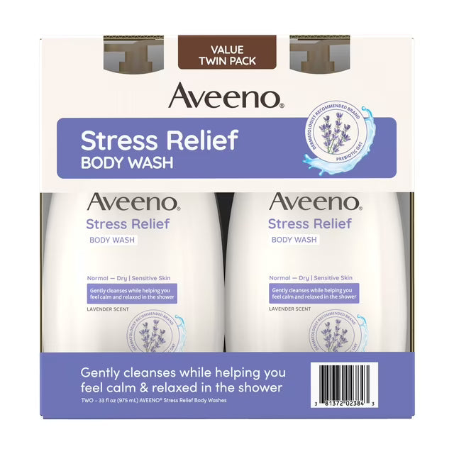 Aveeno Stress Relief Body Wash, 33 fl. oz., 2 pk.