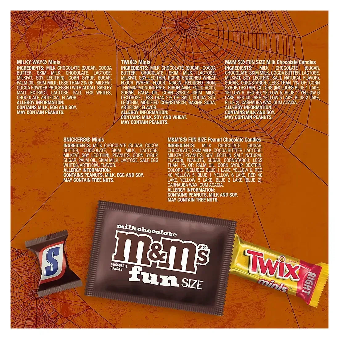 M&M's, Snickers & More Chocolate Halloween Candy Variety Bag, 110 ct.