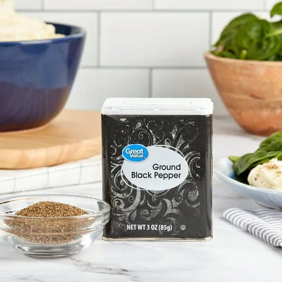 Great Value Ground Black Pepper, 3 oz