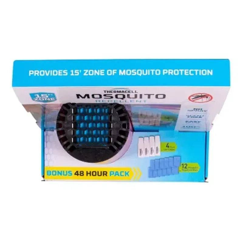 Thermacell Patio Shield Mosquito Repeller, Bonus Pack with 48 Hours of Mosquito Protection (Assorted Colors)