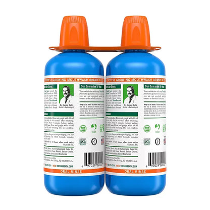 TheraBreath Fresh Breath Mouthwash, Alcohol-Free, Icy Mint, 2 pk./1L