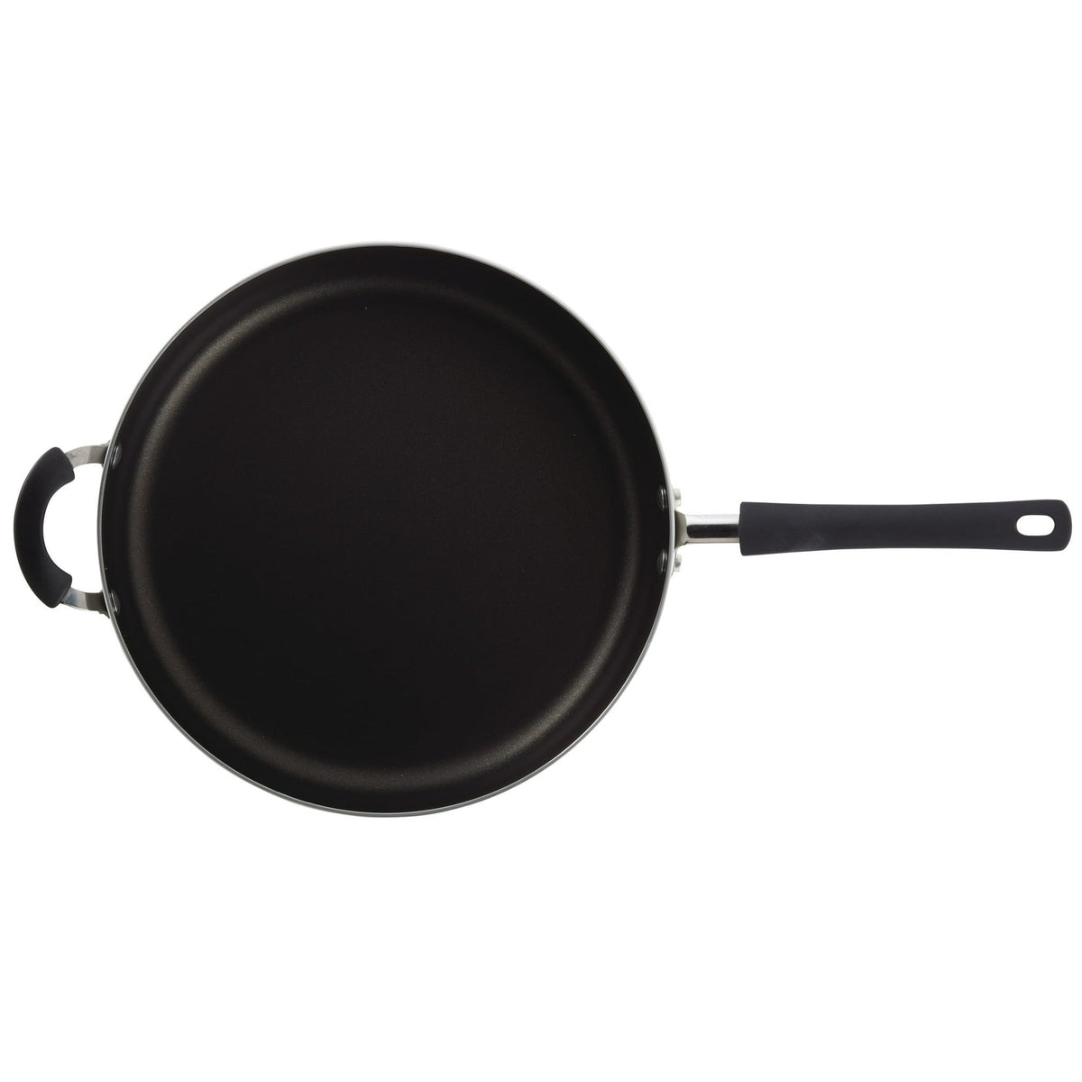 Farberware Easy Clean 14 Inch Nonstick Frying Pan with Helper Handle, Dishwasher Safe, Black