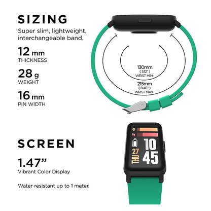 iTouch Active 4 Unisex Green Smartwatch Fitness Tracker