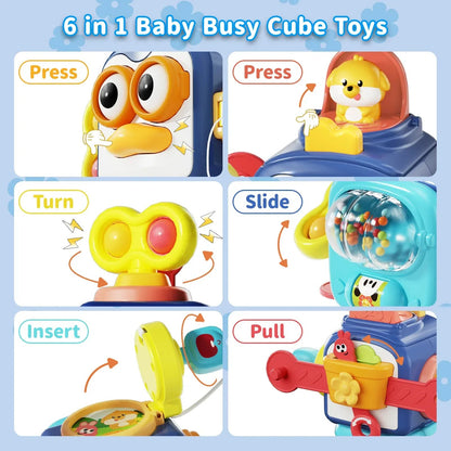 Dimoarch 4 in 1 Baby Toys 6-12 Months Boys Girls, Montessori Babies Toy, Infant Toys Suitable for 3-6-9-12 Months Old Baby Boys and Girls Toy Bundles Gift