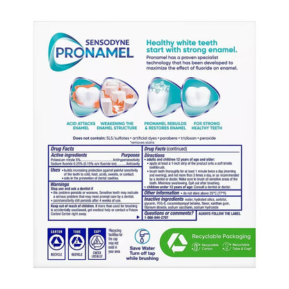 Sensodyne Pronamel Gentle Whitening Advanced Toothpaste for Sensitive Teeth and Cavity, 4 pk./6.5 oz.