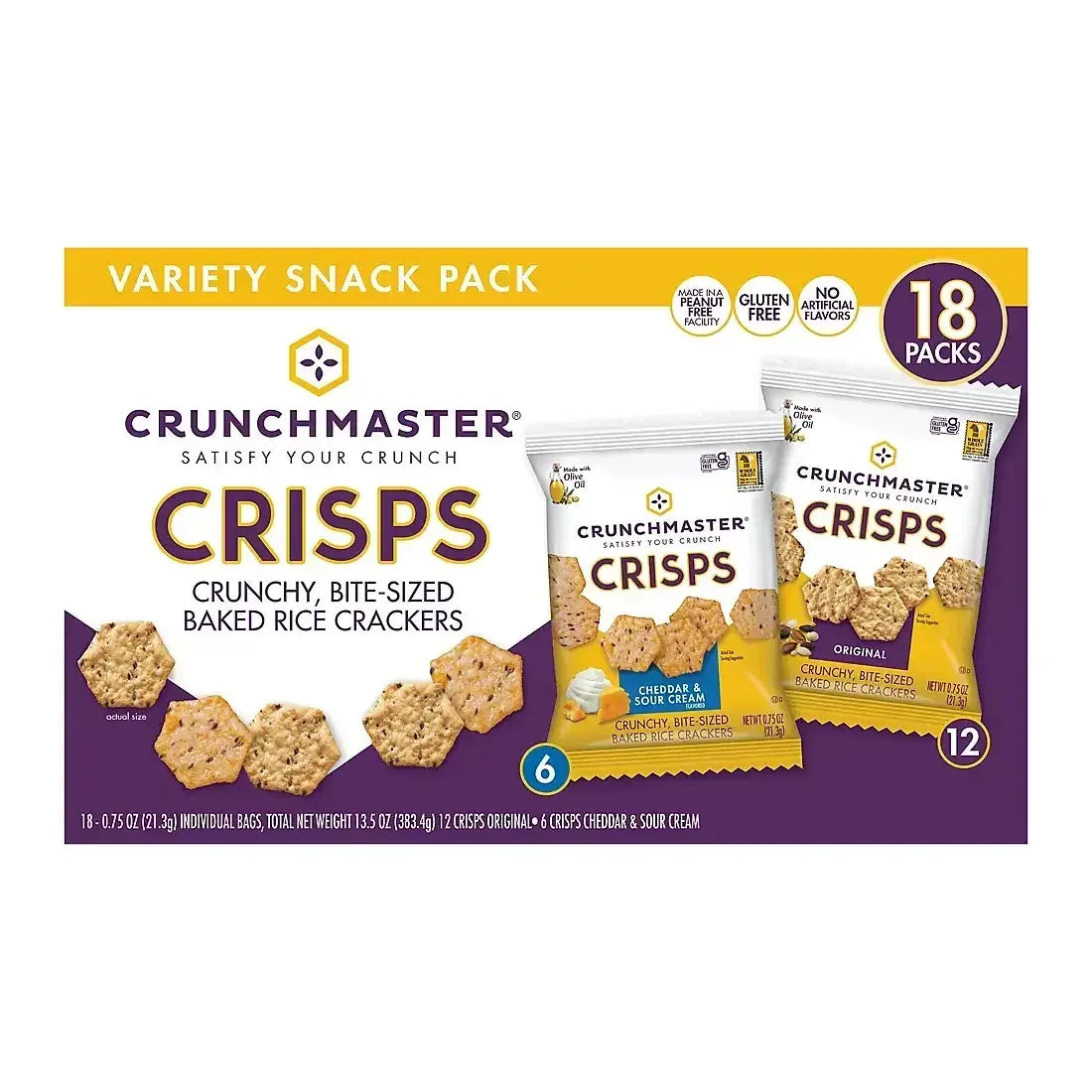 Introducing Crunchmaster Variety Snack Pack, 18 ct.