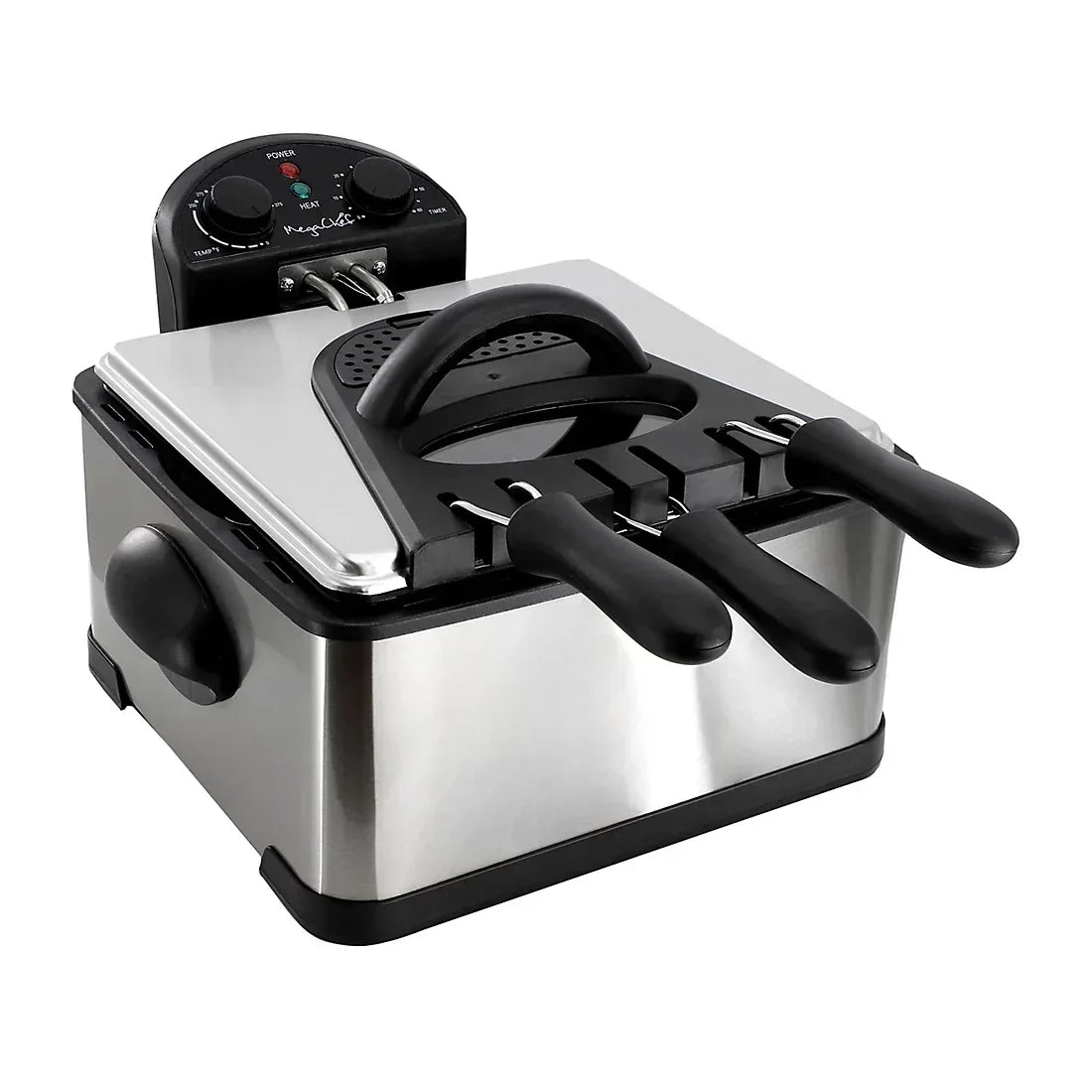 MegaChef 4.23-Qt. Stainless Steel Electric Deep Fryer