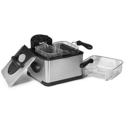 MegaChef 4.23-Qt. Stainless Steel Electric Deep Fryer