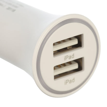 onn. Dual-Port Car Charging Kit with Lightning to USB Cable, White