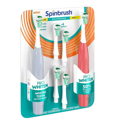 Spinbrush Pro Whiten 2 Brushes + 4 Refills