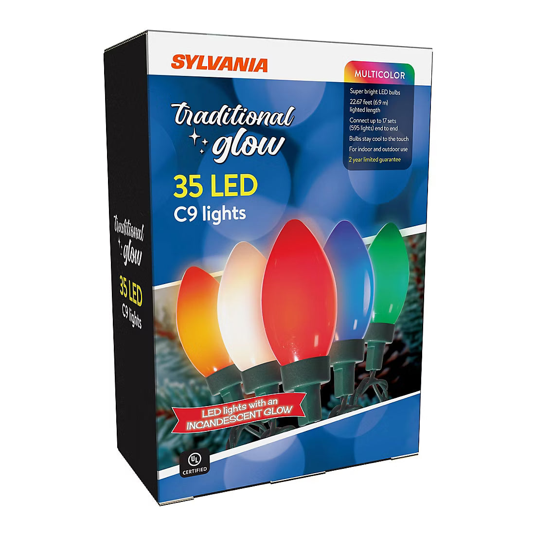 Sylvania C9 Led Christmas Lights, 35 ct.