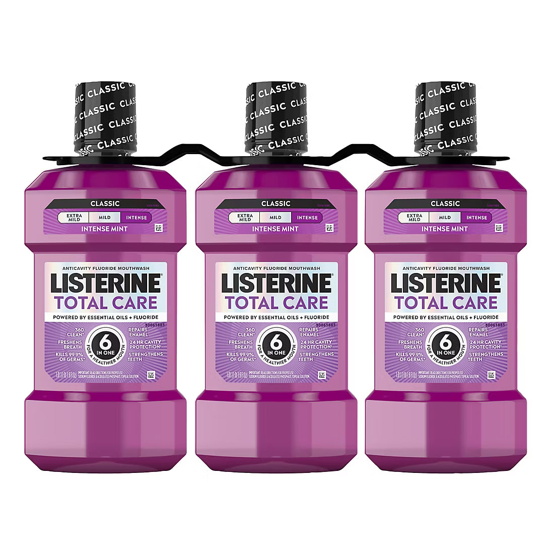 Listerine Total Care Anticavity Fresh Mint Mouthwash, 3 pk./1L