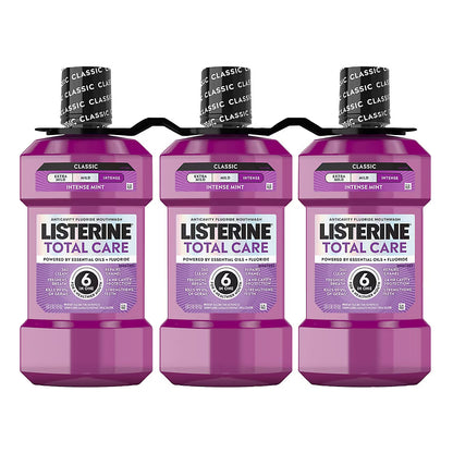 Listerine Total Care Anticavity Fresh Mint Mouthwash, 3 pk./1L
