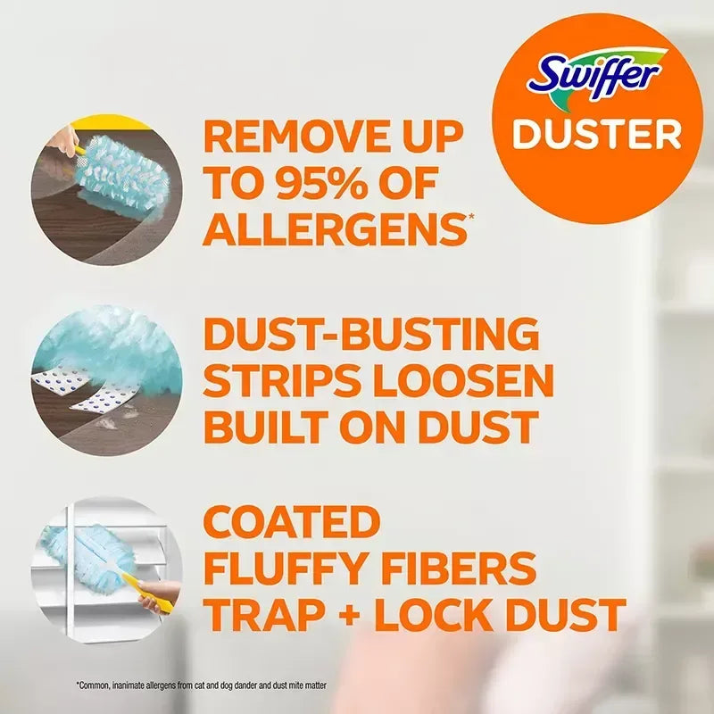 Swiffer Duster Starting Kit with Short Handle, 24 Duster Refills