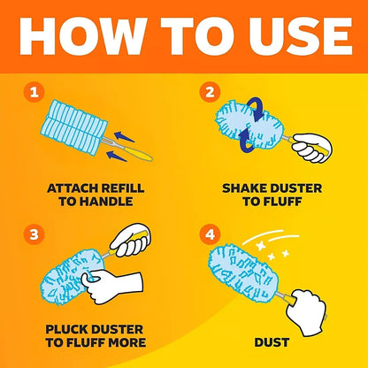 Swiffer Duster Starting Kit with Short Handle, 24 Duster Refills