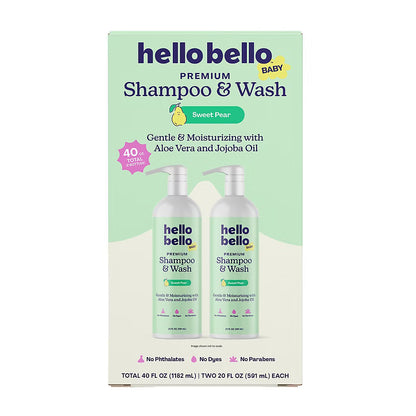 Hello Bello Baby Shampoo & Wash - Sweet Pear, 2 pk./ 20 oz.