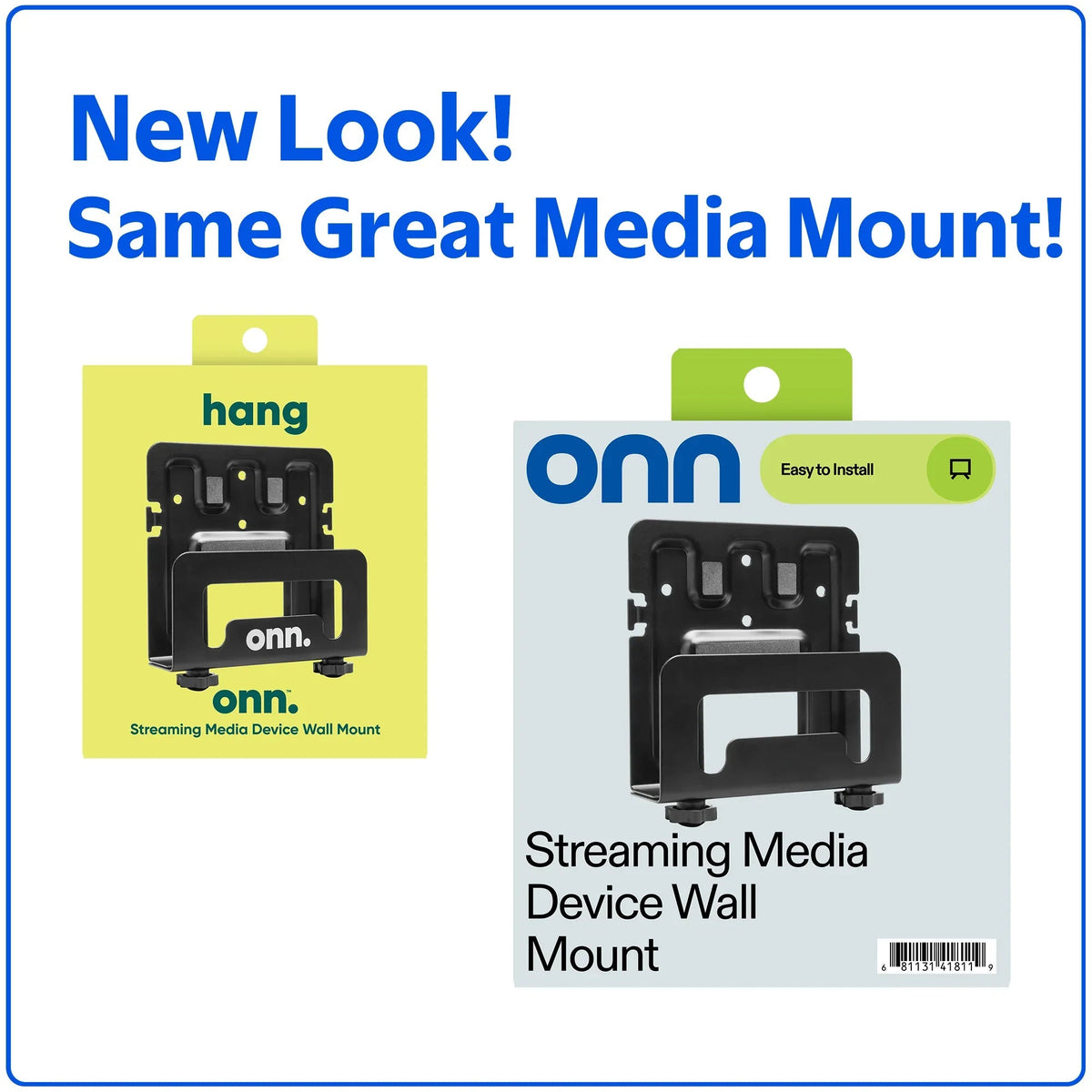 Onn Adjustable Wall Mount for most Streaming Devices, Black