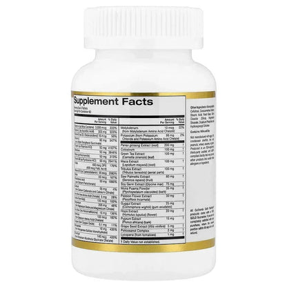 California Gold Nutrition, Active Men's Multivitamin with Panax Ginseng Extract, Maca, Saw Palmetto, and Tribulus, 180 Tablets