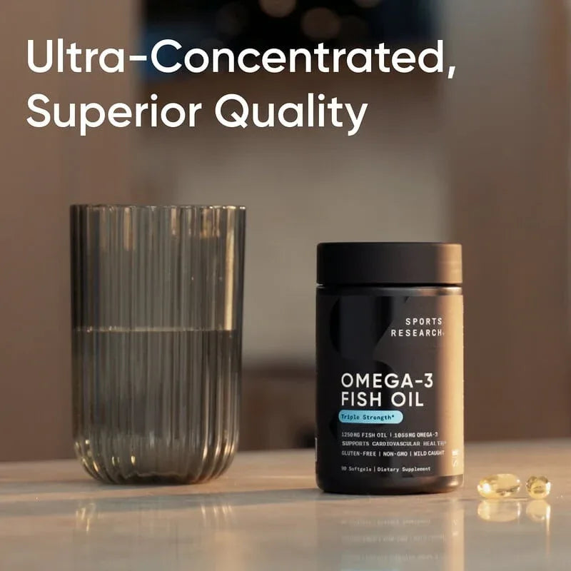Sports Research, Omega-3 Fish Oil, Triple Strength , Softgels