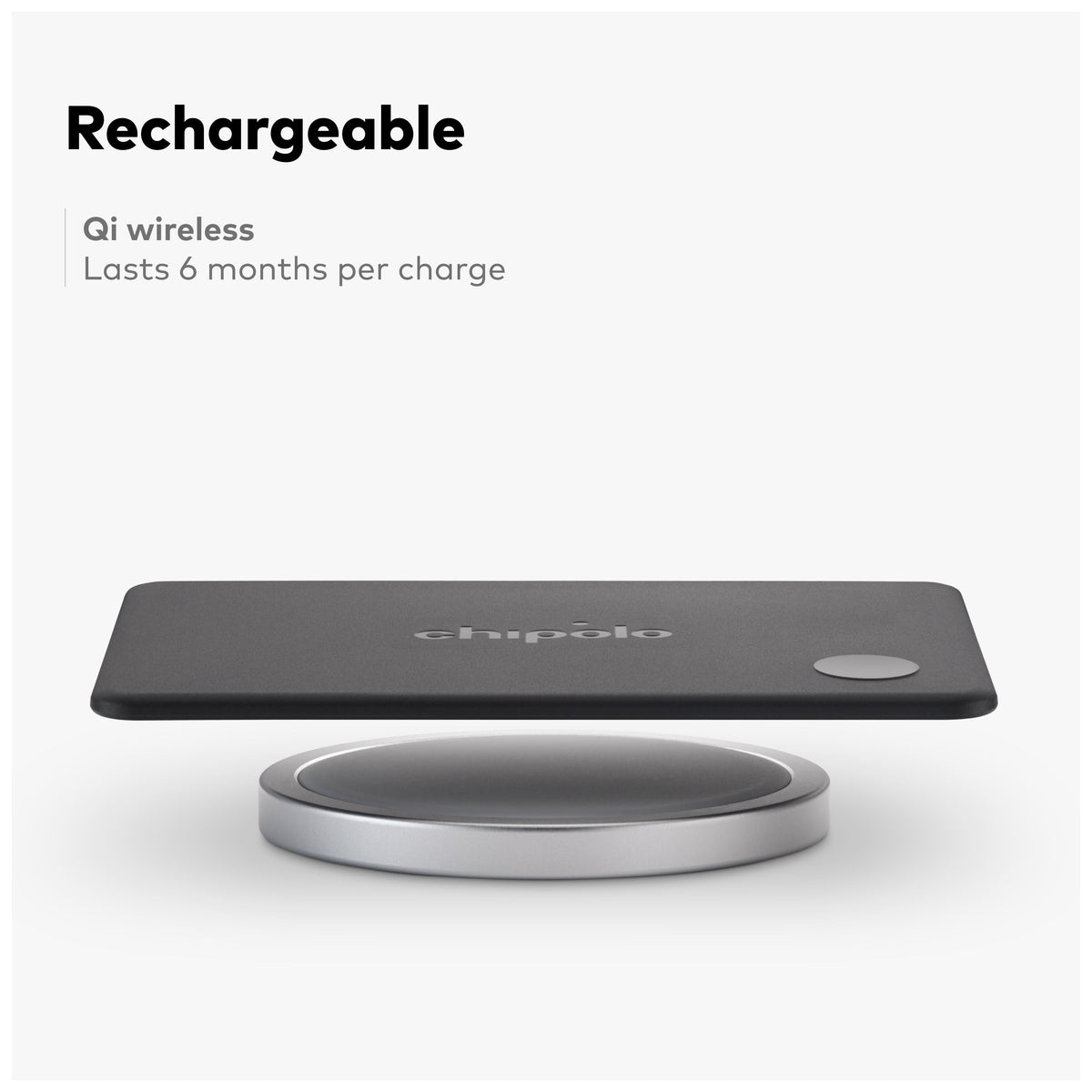 Chipolo CARD - Rechargeable Wallet Tracker Card, Bluetooth Tracker, Item Locator, Passport Finder Compatible with Apple Find My or Find Hub with Call Your Phone & Out of Range Alerts for Android