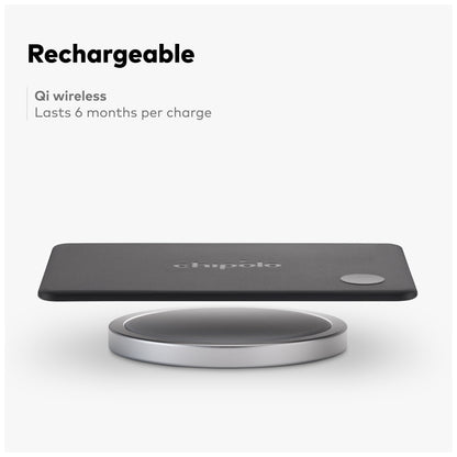 Chipolo CARD - Rechargeable Wallet Tracker Card, Bluetooth Tracker, Item Locator, Passport Finder Compatible with Apple Find My or Find Hub with Call Your Phone & Out of Range Alerts for Android