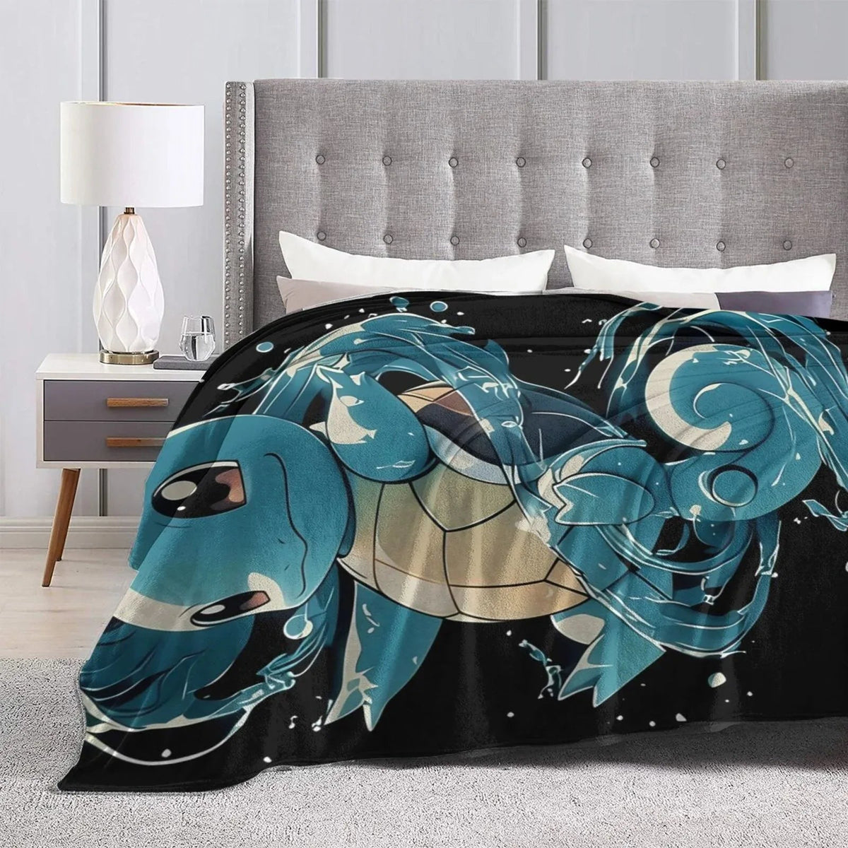 Squirtle Blanket, Soft Flannel Throw Cozy Flannel Blankets Travel Throw Blanket Super Soft Lightweight Bedding Lap Chair Sofa for Adults Kids Teens 40"X30"