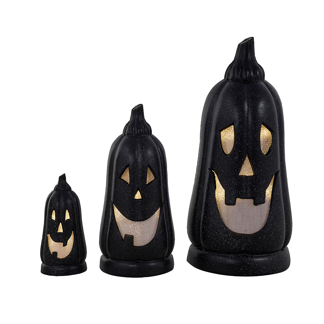 Berkley Jensen Halloween Nesting Black Pumpkins, 3 Pc.