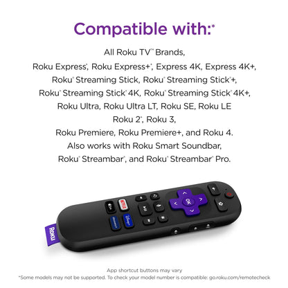 Roku Voice Remote (Official) for Roku Players, Roku Audio, and Roku TV™