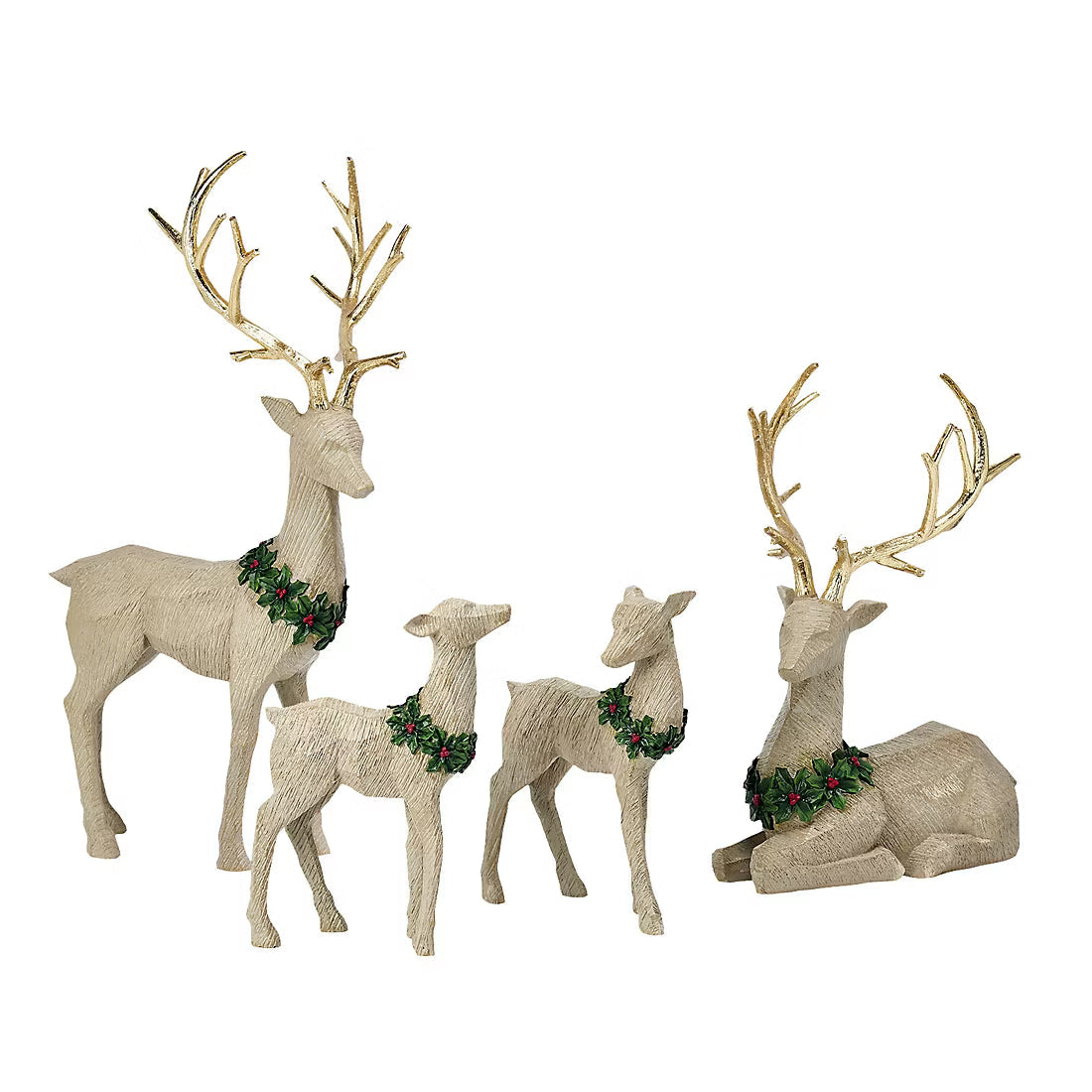 Berkley Jensen Resin Deer, Set of 4