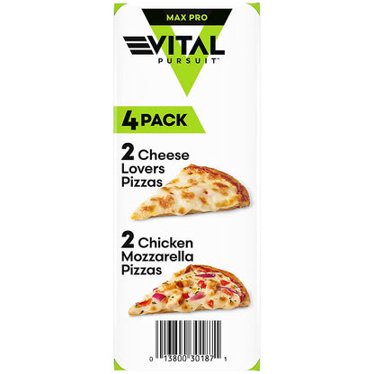 Vital Pursuit Pizza Variety Pack, Cheese Lovers & Chicken Mozzarella, Frozen, 4 pk.
