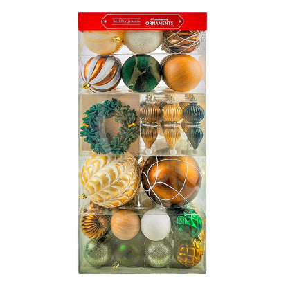 Christmas Balls Ornaments Set- Red, Green, 85 Pc.