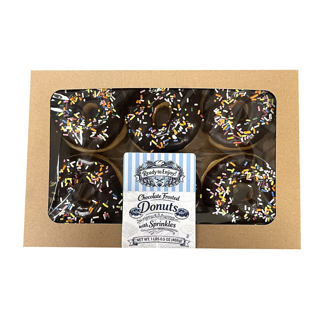 Bake Fresh Chocolate Frosted Donuts With Sprinkles, 6 ct.