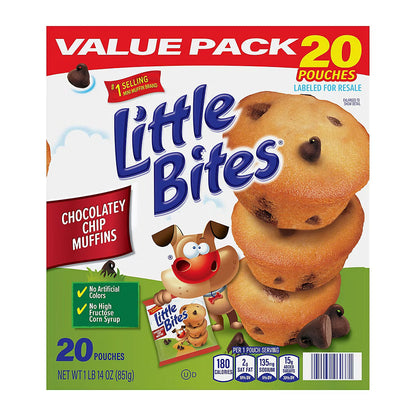 Entenmann's Little Bites Chocolatey Chip Value Pack Mini Muffins, 20 pk./1.5 oz.