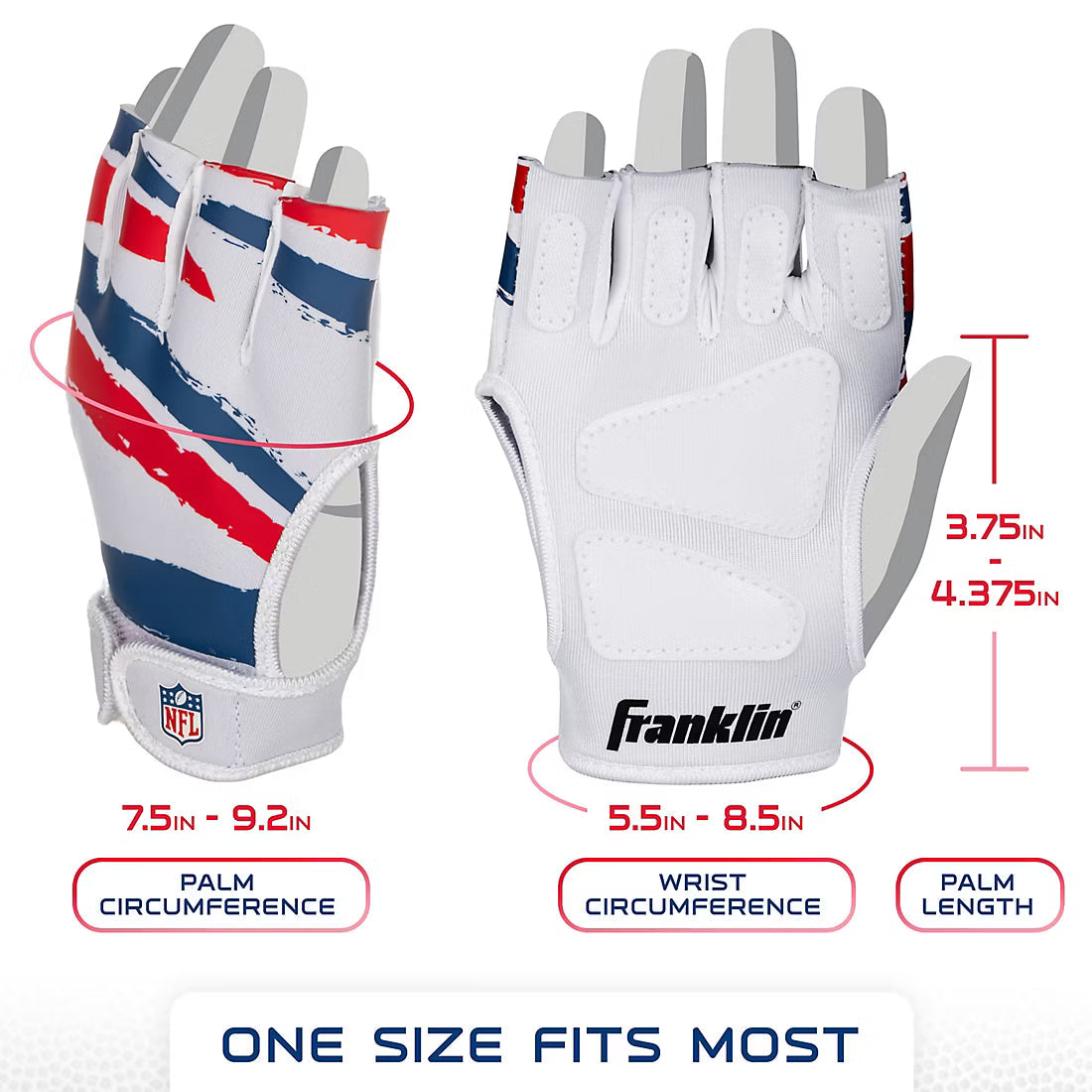 NFL Franklin Sports Kids Football And Receiver Glove Set