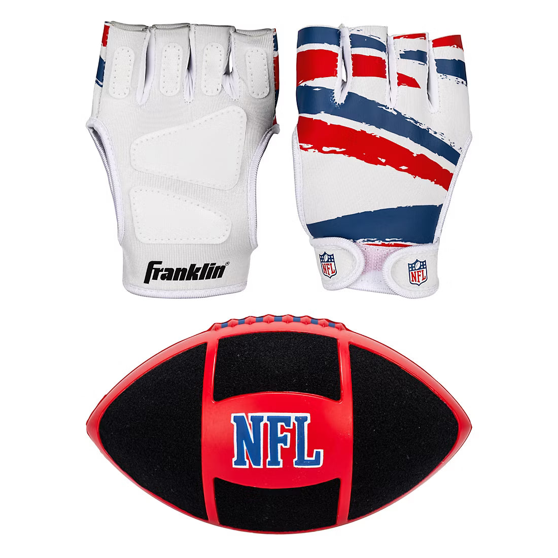 NFL Franklin Sports Kids Football And Receiver Glove Set