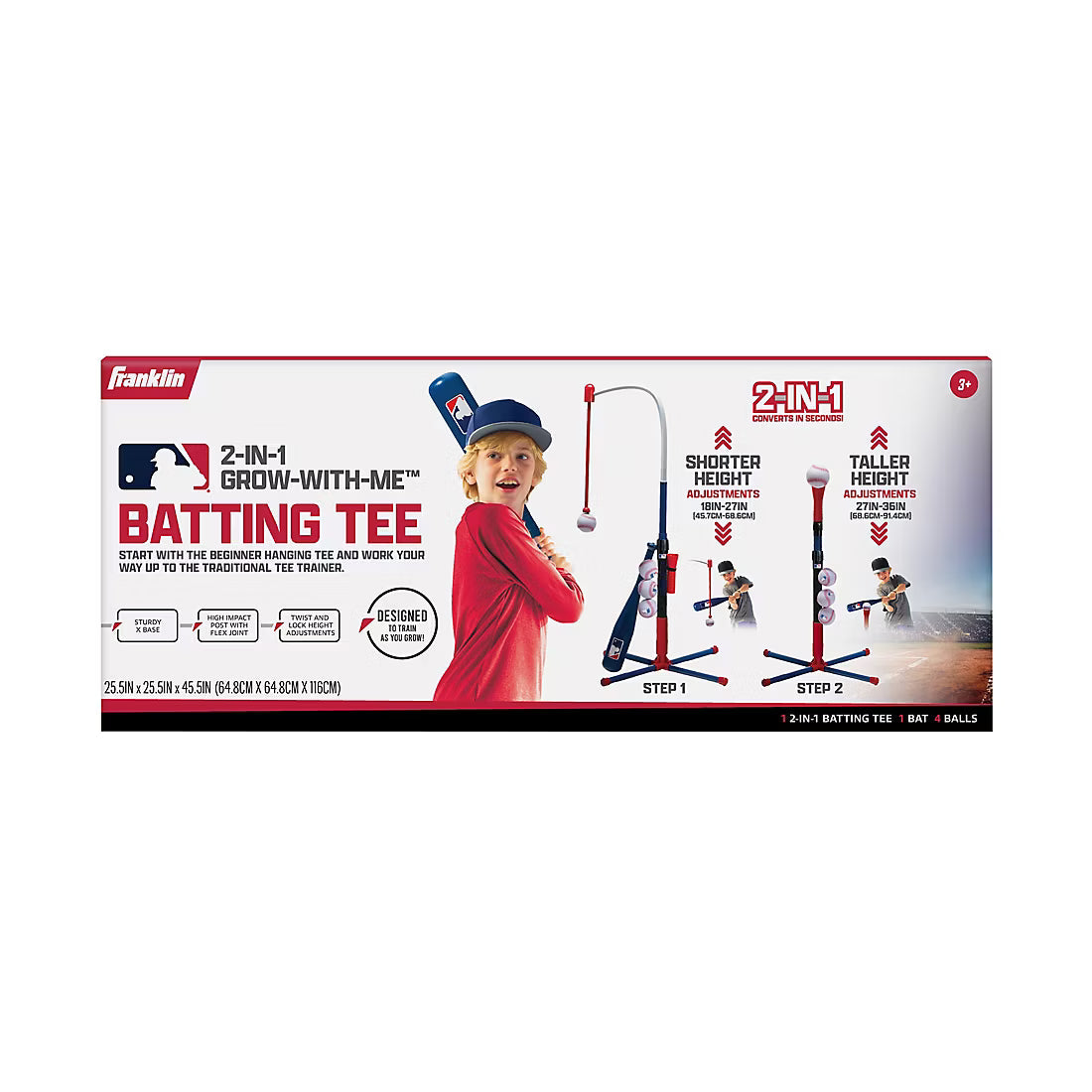 MLB Franklin Sports Kids Teeball and Baseball Batting Tee