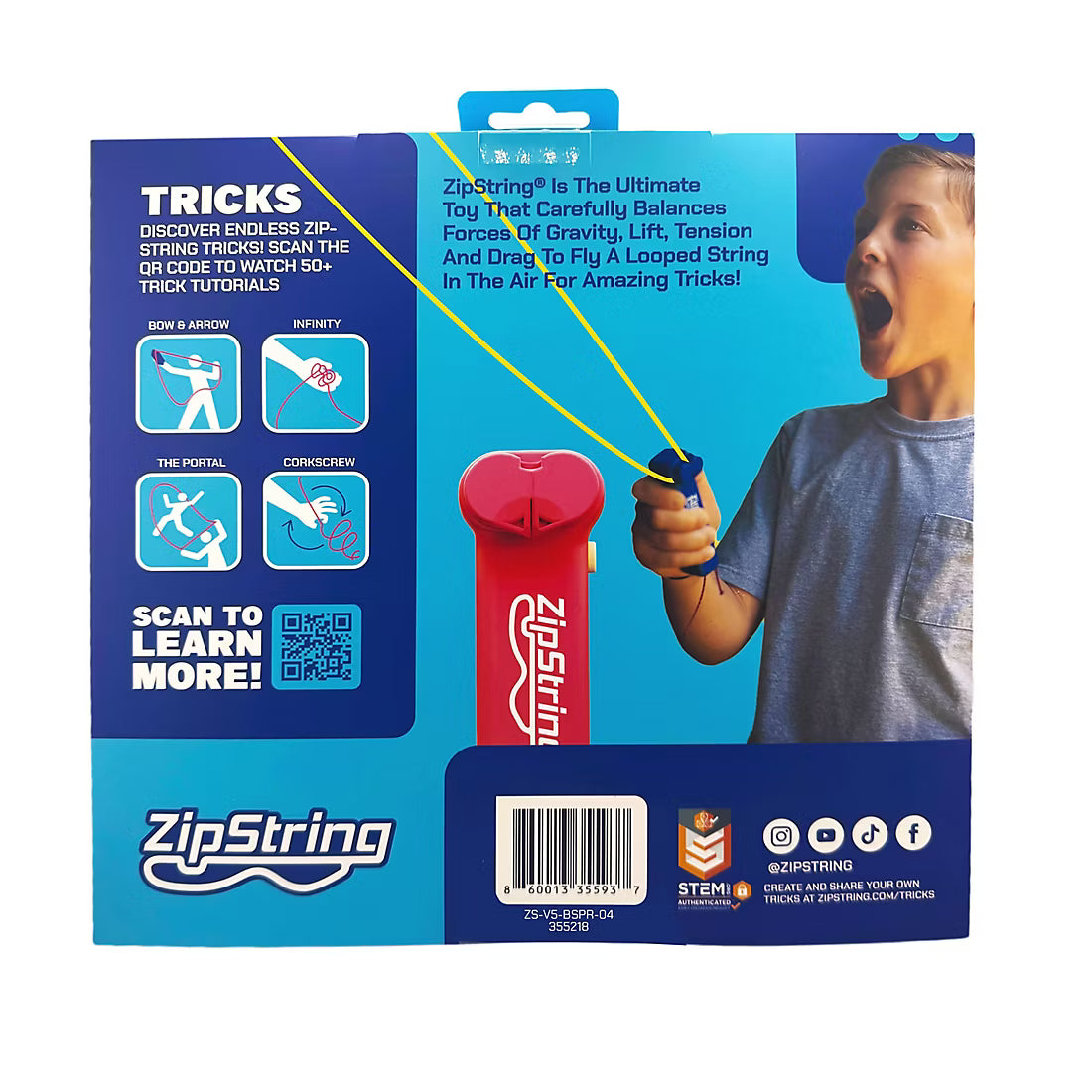 ZipString Original Twin Pack, Blue and Red, 2 ct.