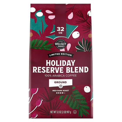 Wellsley Farms Holiday Reserve Blend Ground Coffee, 32 oz.