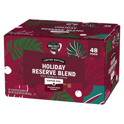 Wellsley Farms Holiday Reserve Blend Coffee, Pods, 48 ct.
