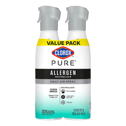 Clorox PURE Allergen Neutralizer Daily Air Spray, 2 pk./8 fl. oz.