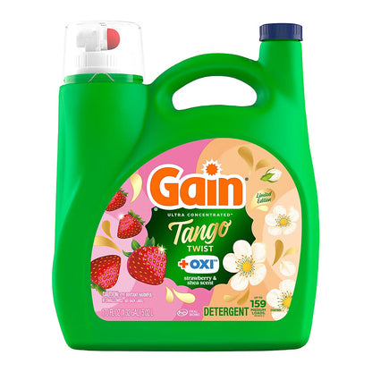 Gain Tango Twist Laundry Detergent Liquid, Strawberry and Shea Scent, 170 fl. oz.