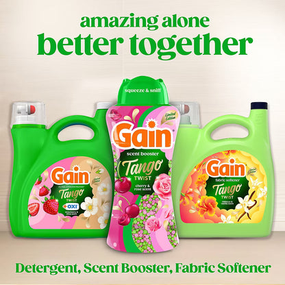 Gain Tango Twist Laundry Detergent Liquid, Strawberry and Shea Scent, 170 fl. oz.